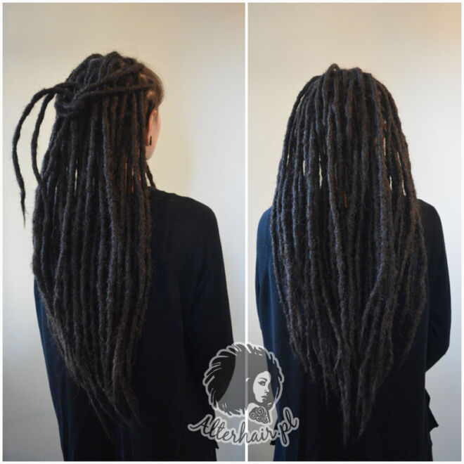 088 dredy dready syntetyczne a'la naturalne dlugie brazowe brown roots dreadlocks alterhair